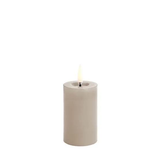 Uyuni LED Smeltet bloklys, Sandstone, Smooth, 5x7,5 cm – LED-stearinlys — produktfoto