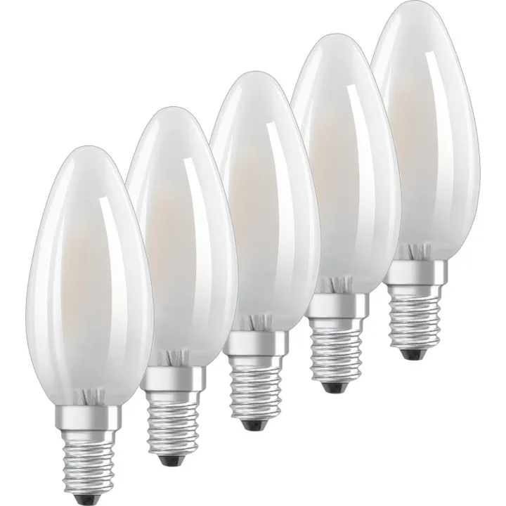 Ledvance Parathom E14 kertepære, 2700K, 4W, 5-pak – pære — produktfoto