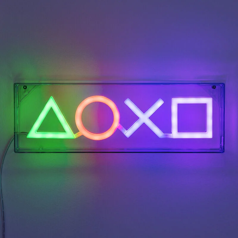 Paladone Playstation -Symboler LED Neonlys 15 x 30 cm Lampe – dekorationslys — produktfoto
