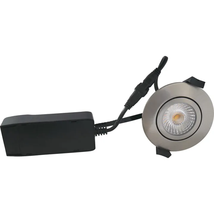 Nordtronic Low Profile ECO indbygningsspot, børstet alu, 4000K – indbygningsspot — produktfoto