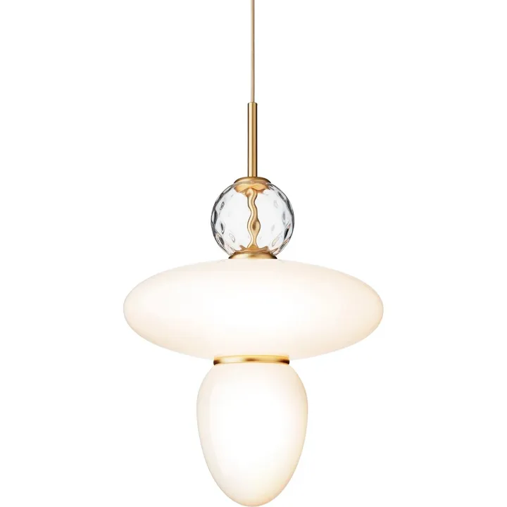 Nuura Rizzatto 43 Satin Messing/Opal – pendel — produktfoto