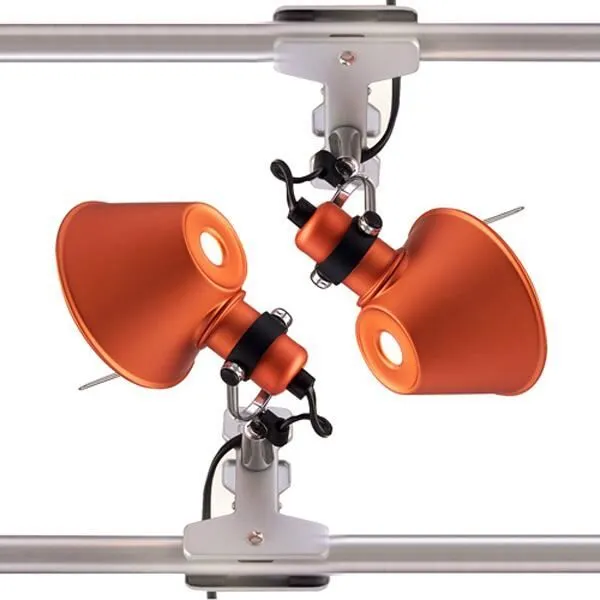 Artemide Tolomeo Micro Pinza Klemme Orange – væglampe — produktfoto