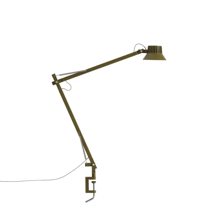 Muuto Dedicate L2 Med Klemme Brungrøn – bordlampe — produktfoto