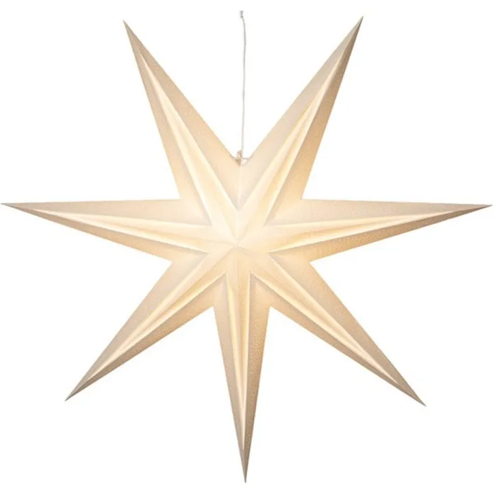 Star Trading Holly julestjerne med lys, 95 cm, hvid – dekorationslys — produktfoto
