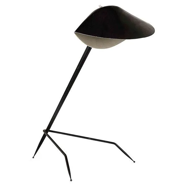 Serge Mouille Tripode Sort & Messing – bordlampe — produktfoto