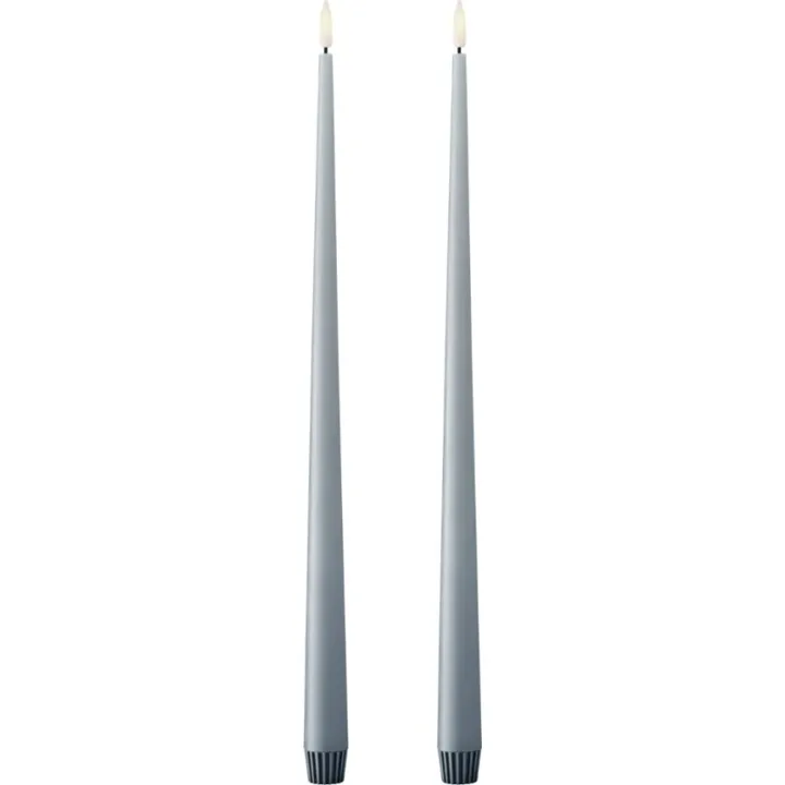 ester & erik LED kronelys, 40 cm, blå, 2-pak – LED-stearinlys — produktfoto