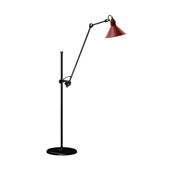 La Lampe Gras N215 Mat Sort & Mat Rød – gulvlampe — produktfoto