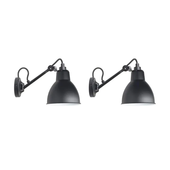Lampe Gras 104 Sort 2 pak – væglampe — produktfoto