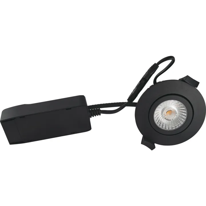 Nordtronic Low Profile ECO indbygningsspot, mat sort, 2700K – indbygningsspot — produktfoto
