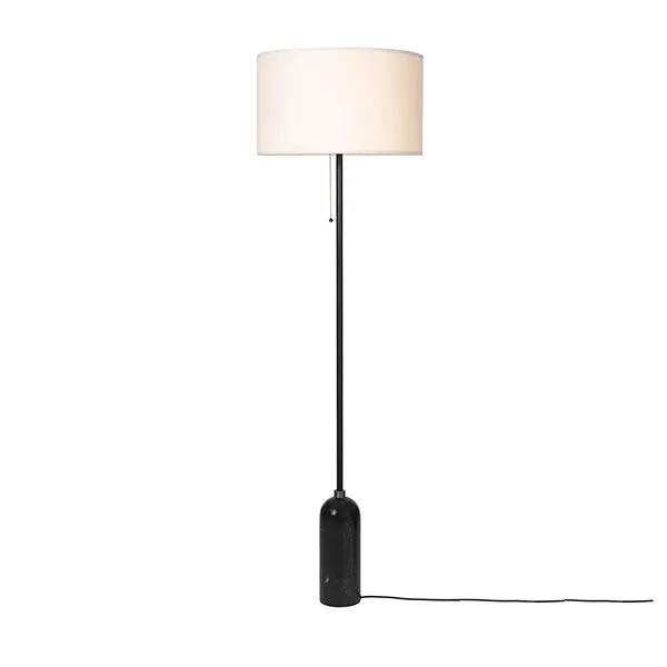 GUBI Gravity Stor Sort/Hvid – gulvlampe — produktfoto