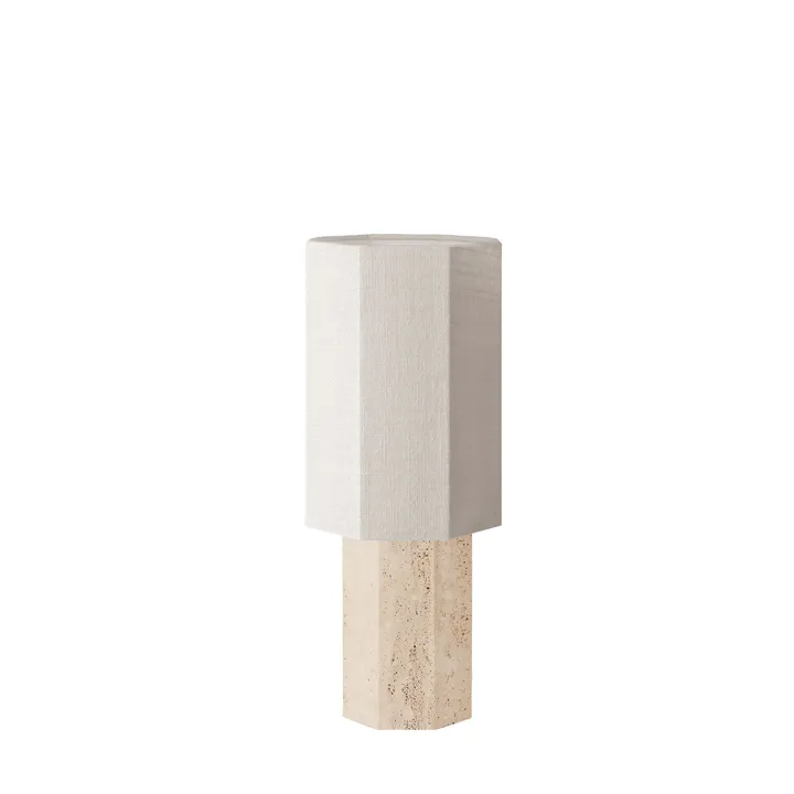 Louise Roe Eight Over Eight Lille Travertin/Jute White – bordlampe — produktfoto