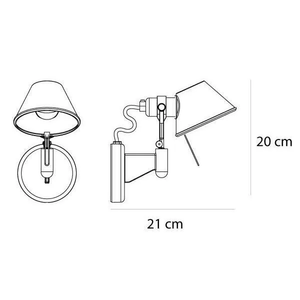 Artemide Tolomeo Micro Faretto LED Uden Afbryder Aluminium – væglampe — produktfoto