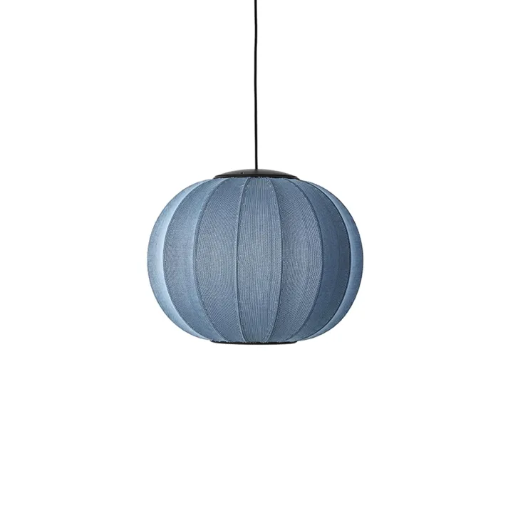 Made By Hand Knit-Wit Round Ø45 Blue Stone LED – pendel — produktfoto