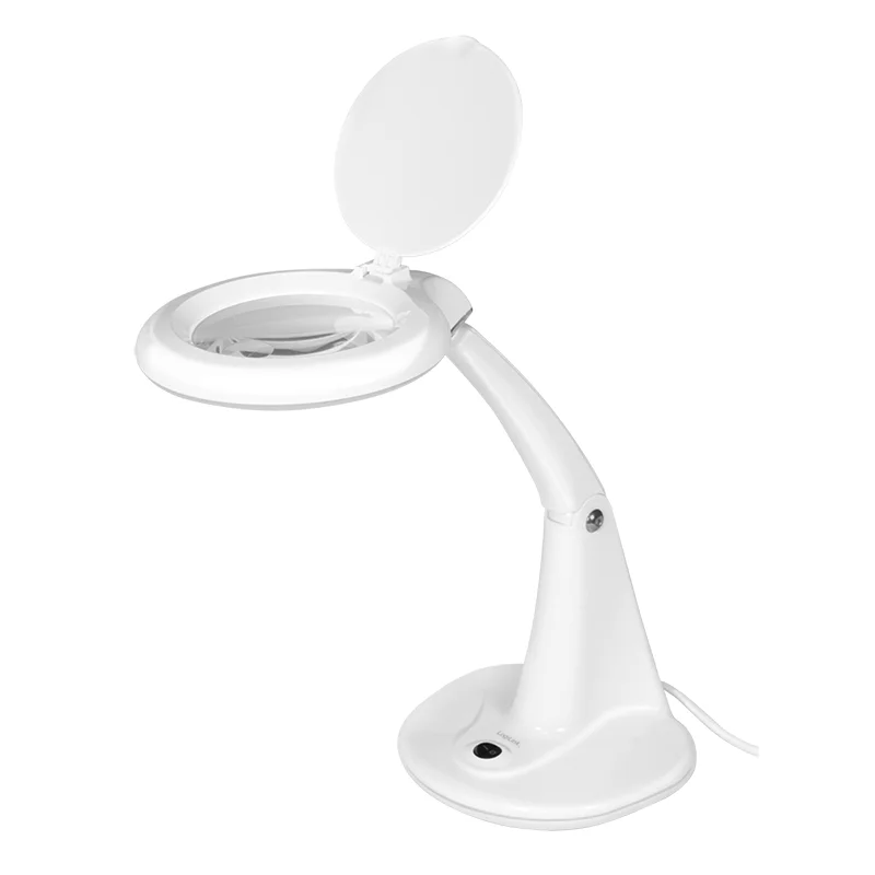 Magnifying desk glass lamp, 3 & 12 diopter — produktfoto