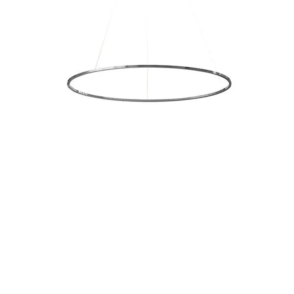 Nemo Ellisse Minor Oval Poleret Aluminium/Hvid Uplight 3000k – pendel — produktfoto