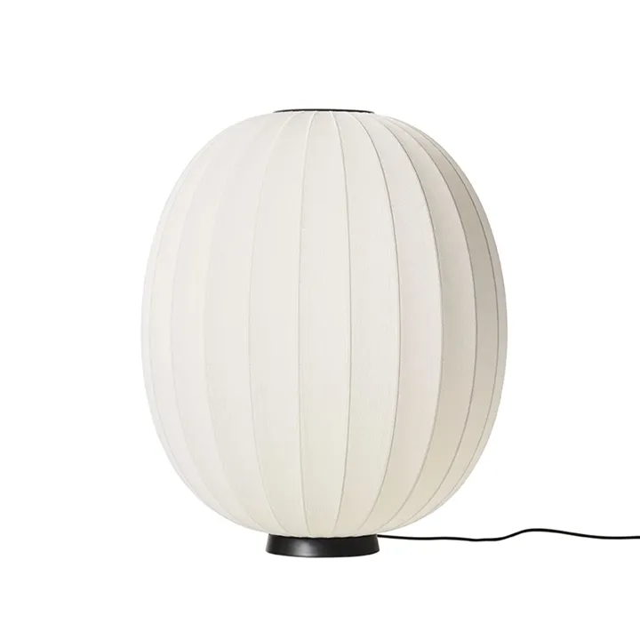 Made By Hand Knit-Wit High/Oval Lav Ø65 Pearl White – gulvlampe — produktfoto