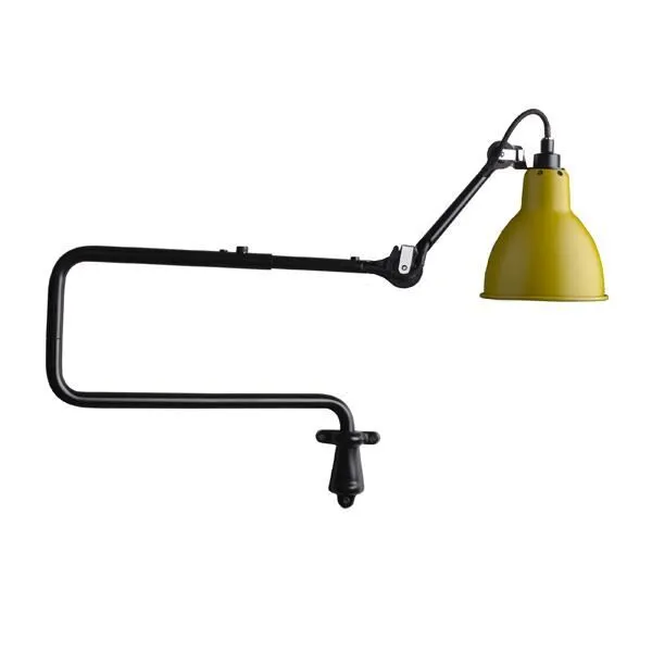 La Lampe Gras N303 Mat Sort & Gul – væglampe — produktfoto