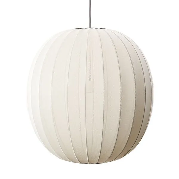 Made By Hand Knit-Wit Round Pearl White Ø75 – pendel — produktfoto