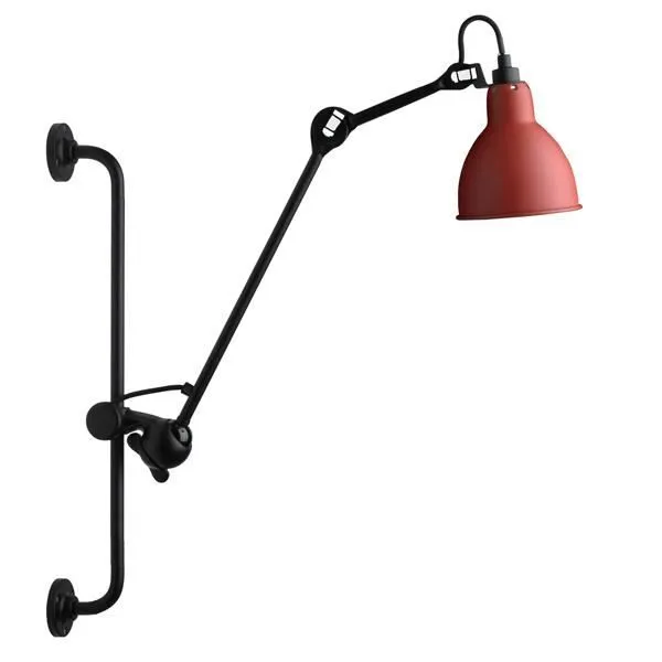 La Lampe Gras N210 Mat Sort & Mat Rød – væglampe — produktfoto
