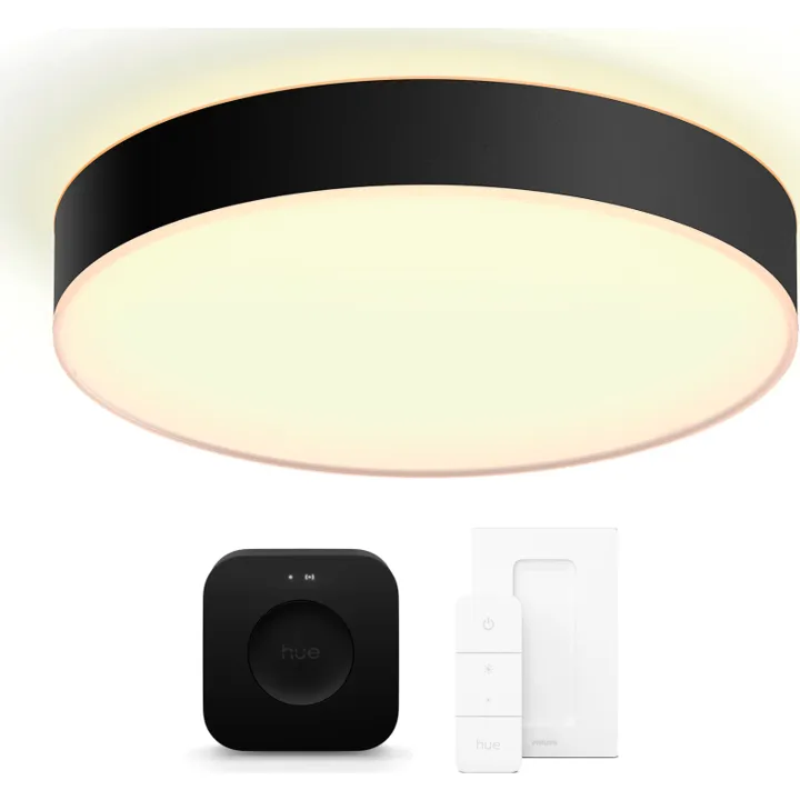 No brand Philips Hue Enrave , sort, Ø42 cm, startsæt – loftlampe — produktfoto