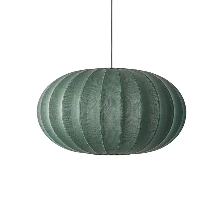 Made By Hand Knit-Wit Oval Ø76 Tweed Green – pendel — produktfoto