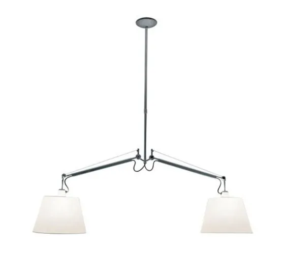 Artemide Tolomeo Sospensione Basculante 2 Bracci, Ø24 pergament – pendel — produktfoto