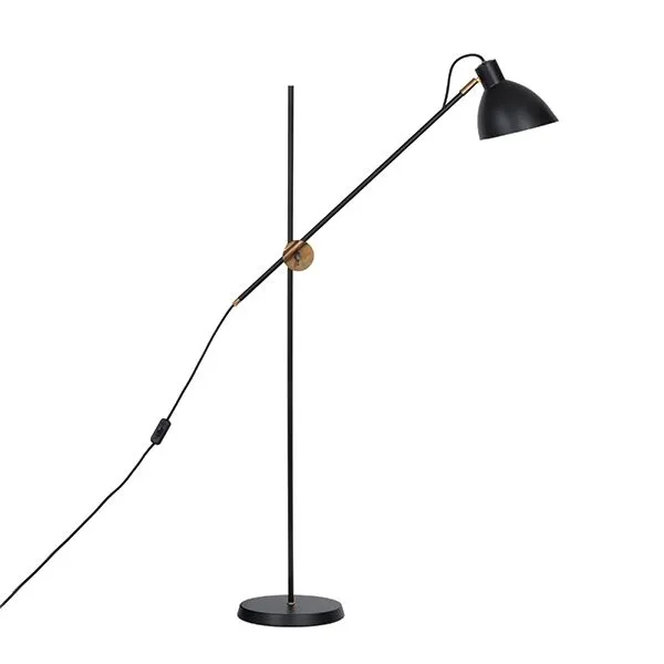 Konsthantverk KH#1 - Rå Messing & Sort – gulvlampe — produktfoto