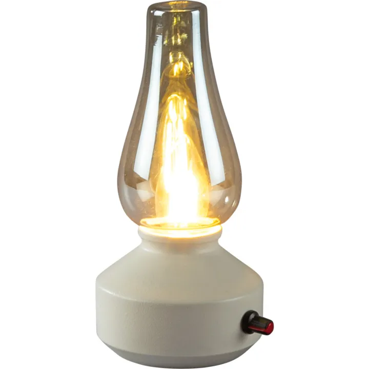 Konstsmide "Konstsmide genopladelig ""olie""lampe, hvid" – udendørslampe — produktfoto