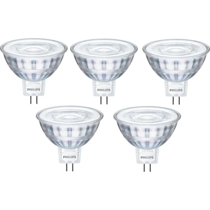 Philips CorePro GU5,3 stiftpære, 2700K, 4,4W, 5-pak – pære — produktfoto