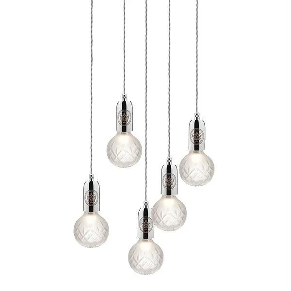 Lee Broom Crystal Bulb 5 Stk Matteret/Krom – pendel — produktfoto