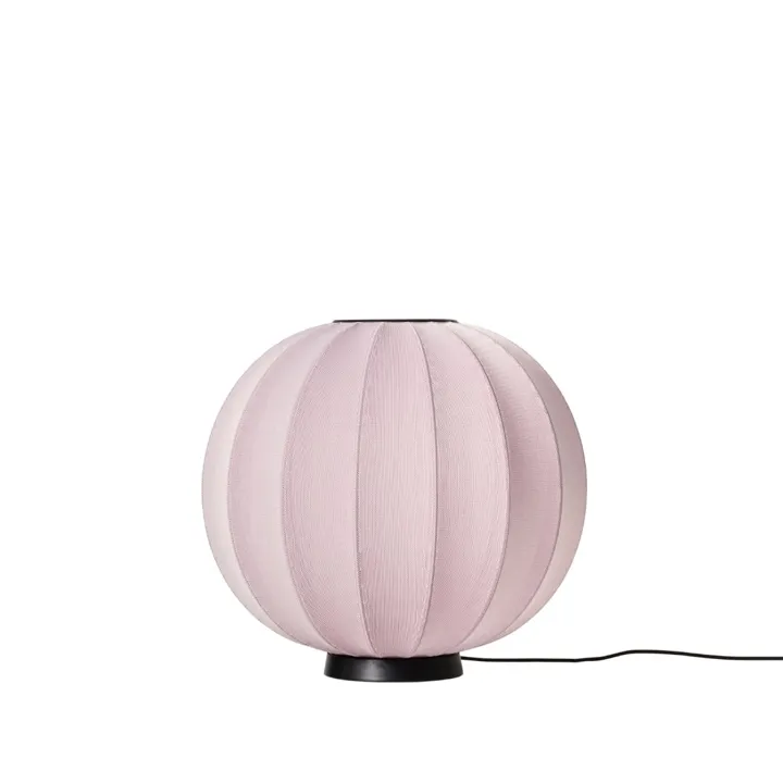 Made By Hand Knit-Wit 60 Round Light Pink – gulvlampe — produktfoto