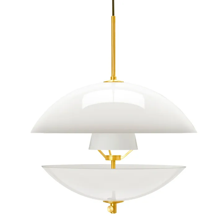 Fritz Hansen Musling Hvid/Messing Ø55 – pendel — produktfoto