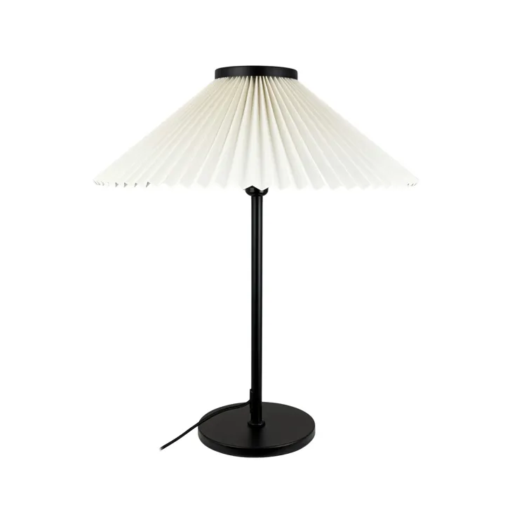 Dyberg Larsen Plissé Sort/Off White – bordlampe — produktfoto