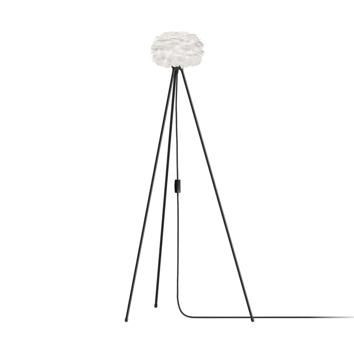 Umage Eos Tripod Mikro Hvid med Ben I Sort – gulvlampe — produktfoto