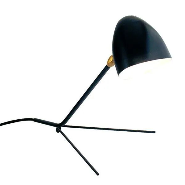 Serge Mouille Cocotte Sort & Messing – bordlampe — produktfoto