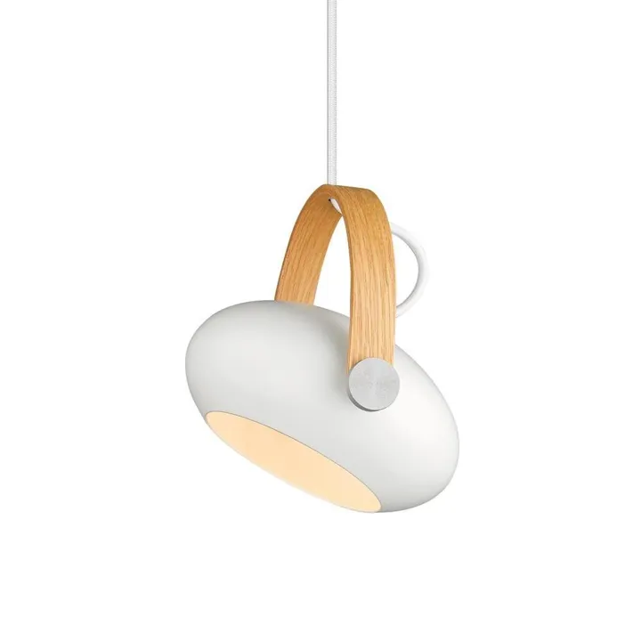 Halo Design D.C Ø18 Hvid/Eg – pendel — produktfoto
