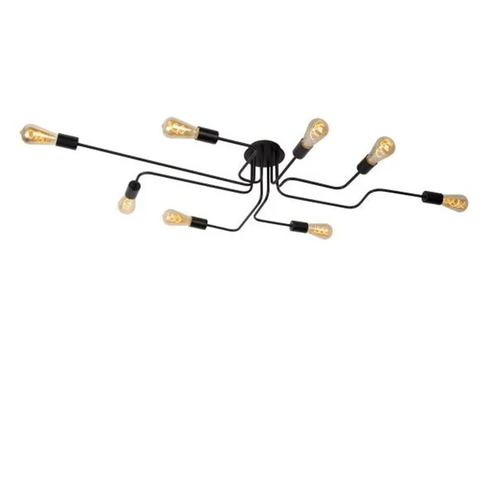 Lucide Lester 8 Sort – loftlampe — produktfoto