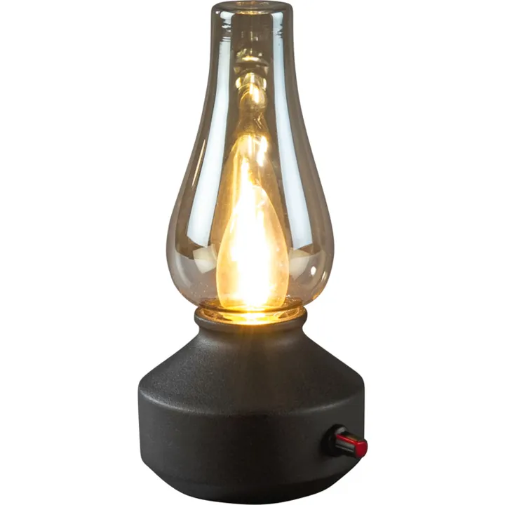 Konstsmide "Konstsmide genopladelig ""olie""lampe, sort" – udendørslampe — produktfoto