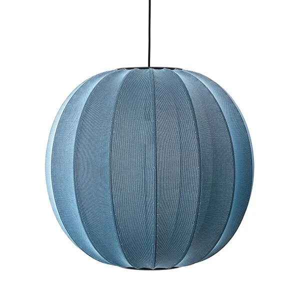 Made By Hand Knit-Wit Round Blue Stone Ø60 – pendel — produktfoto