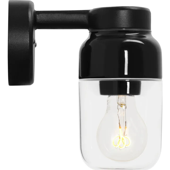 Ifö Electric Ohm , sort/klar – væglampe — produktfoto