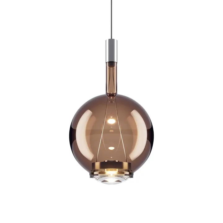 Lodes Sky-Fall Round Medium 2700K Sort Krom/Glossy Bronze – pendel — produktfoto
