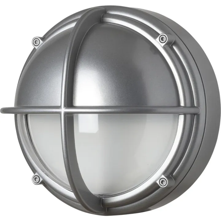 Louis Poulsen skotlampe, 4000K, halvskærmet, klar aluminium – udendørslampe — produktfoto