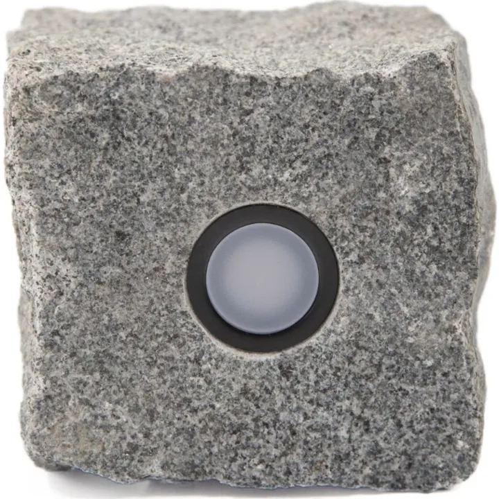 Light By Juul Light By Juhl chaussesten med Cosmos sort spot, 9x9x9 cm, earl blue – udendørslampe — produktfoto