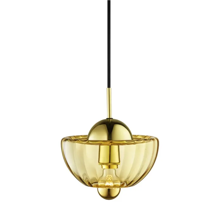 Design By Us Lotus Amber/Guld – pendel — produktfoto