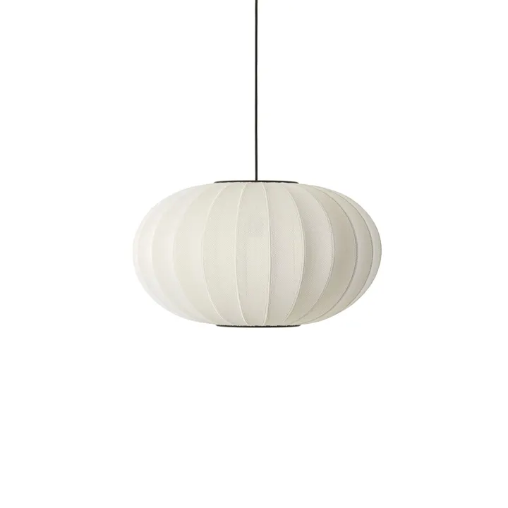 Made By Hand Knit-Wit Oval Pearl White Ø57 – pendel — produktfoto