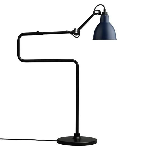 La Lampe Gras N317 Mat Sort & Mat Blå – bordlampe — produktfoto