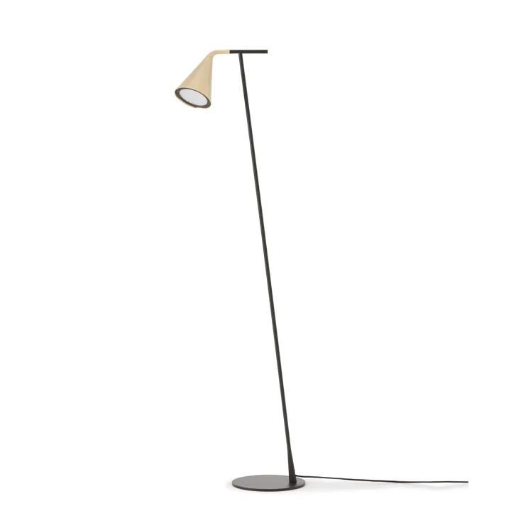 TOOY Gordon 561.61 Mat Sort/Børstet Messing – gulvlampe — produktfoto