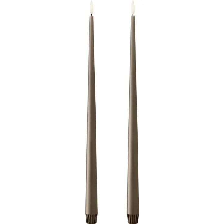 ester & erik LED kronelys, 40 cm, brun, 2-pak – LED-stearinlys — produktfoto