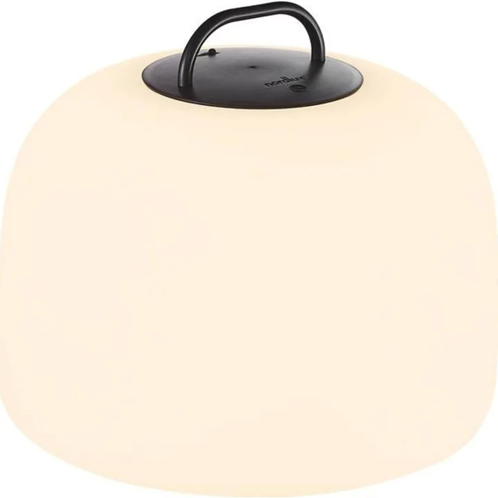 Nordlux Kettle genopladelig lampe, sort/hvid – udendørslampe — produktfoto