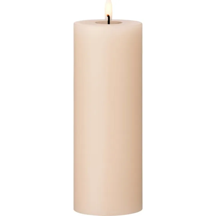 ester & erik LED bloklys, creme, 20 cm – LED-stearinlys — produktfoto